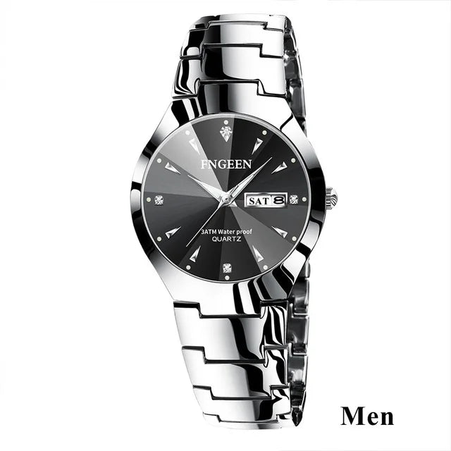 2023 FNGEEN 5808 Relogio Feminino Couple Watch Men Quartz watch for Lovers Luxury Womens wristwatch Stainless Steel Waterproof
