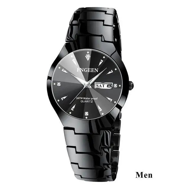 2023 FNGEEN 5808 Relogio Feminino Couple Watch Men Quartz watch for Lovers Luxury Womens wristwatch Stainless Steel Waterproof